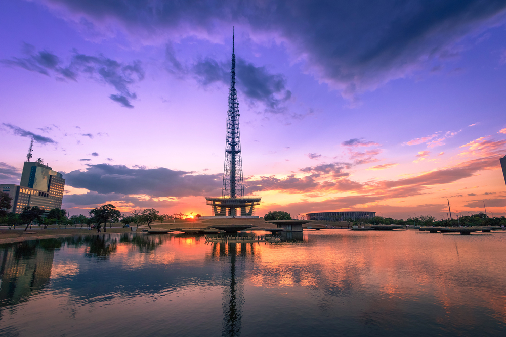 Brasilia TV Tower at sunset - Brasilia, Federal District